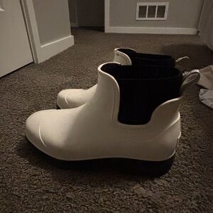 UGG Black and White Winter Boots
